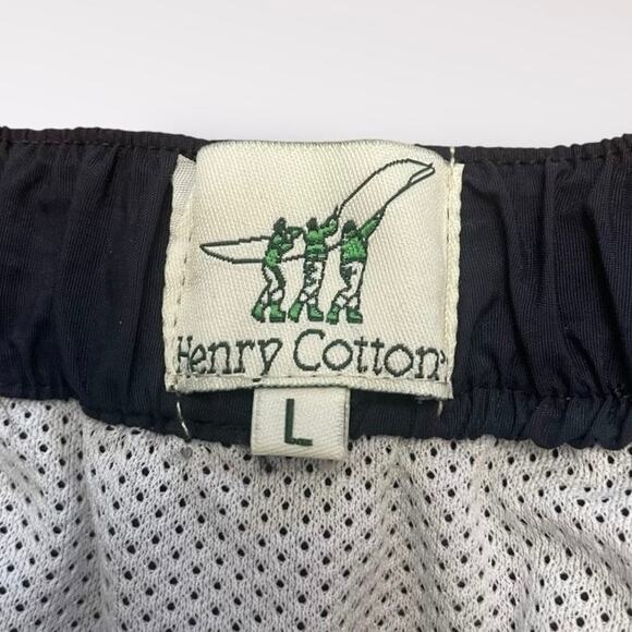 Henry Cotton’s Button‎ Closure Swim Trunks Mens Size Large Navy Swimwear - Picture 2 of 9